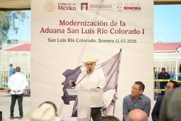Alfonso Durazo coloca primera piedra de la modernización de la Aduana