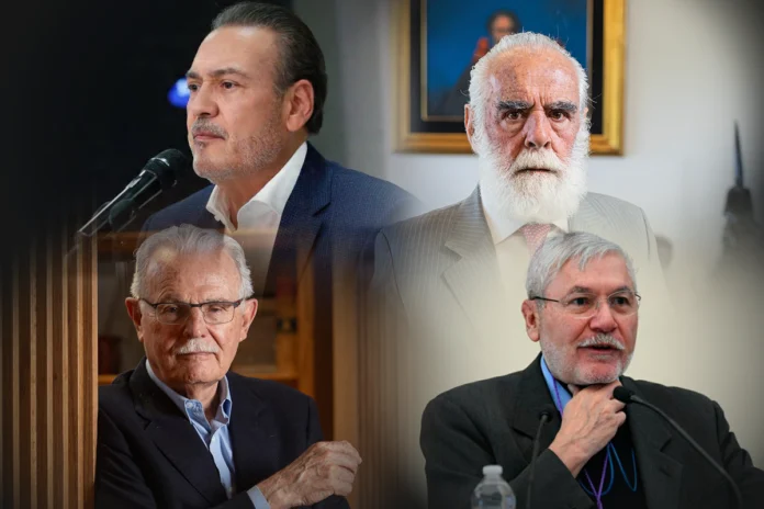 Francisco Labastida, Diego Fernández de Cevallos y Manlio Fabio Beltrones firman pronunciamiento sobre reforma electoral en México