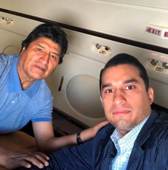 Froylán Gámez durante el operativo de traslado de Evo Morales a México en 2019
