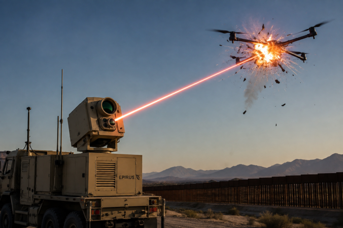 Ejército de Estados Unidos utiliza sistema láser AMP-HEL contra drones en frontera con México