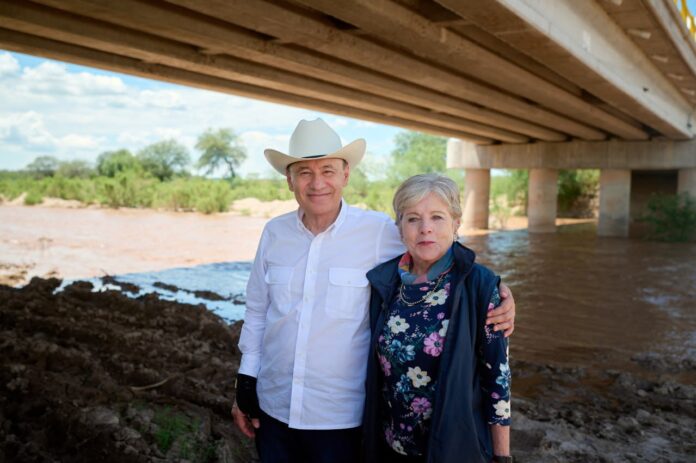Alfonso Durazo y Alicia Bárcena anuncian remediación del Río Sonora en Ures