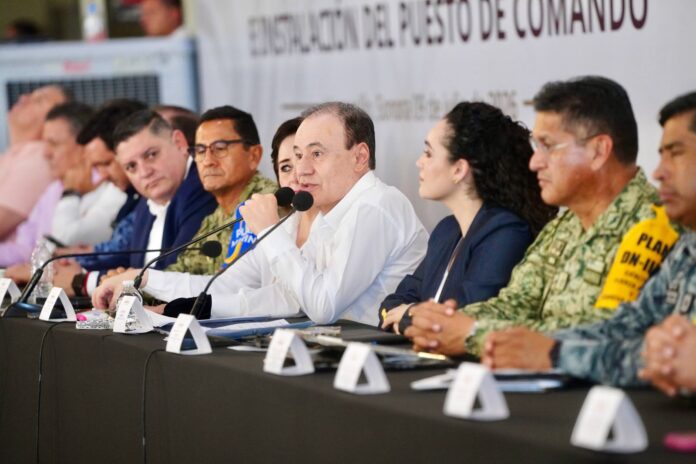 Alfonso Durazo encabeza operativo preventivo de Sonora ante huracán Polo