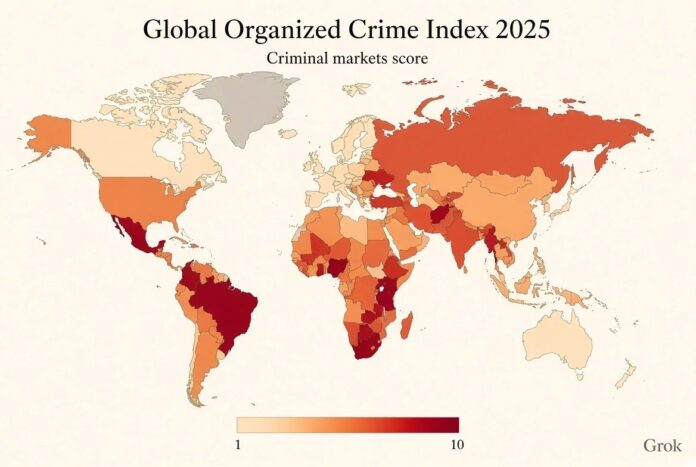 México ocupa primer lugar mundial en mercados criminales en 2025