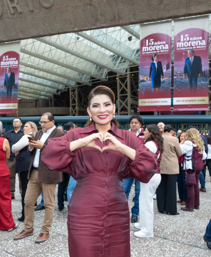 Lorenia Valles destaca legado de AMLO y Claudia Sheinbaum durante aniversario de Morena